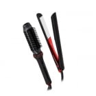 KIT PROFESIONAL PLANCHA C5 BLACK RED + HOT BRUSH CORIOLISS