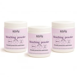PACK DE 3 DECOLORACIONES EN POLVO WHITE PLATINIUM SAYLU 500 GR (AZUL) (10% DESCUENTO)