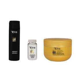 PACK CABELLOS SECOS MAGIC BX GOLD TAHE (CHAMPÚ + MASCARILLA + TRATAMIENTO)