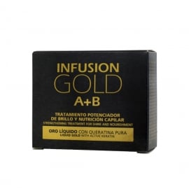 TRATAMIENTO POTENCIADOR DE BRILLO Y NUTRICIÓN CAPILAR INFUSION A+B GOLD TAHE 2X10 ML