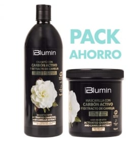 PACK CHAMPÚ 1000ML + MASCARILLA 700ML CARBON ACTIVO TAHE