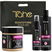 PACK ALTO BRILLO: CHAMPÚ 300ML + MASCARILLA 400ML + CREMA 100ML DE PEINADO GOLD PROTEIN TAHE