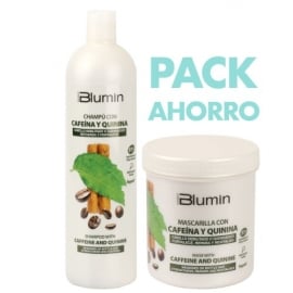 PACK CHAMPÚ 1000ML + MASCARILLA 700ML CAFEINA Y QUININA TAHE